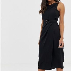 ASOS DESIGN wrap detail midi dress